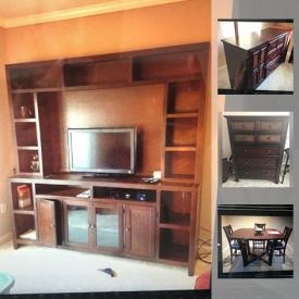 MaxSold Auction: This online auction features entertainment center, coffee table, bedroom dresser, dining table with chairs and more!