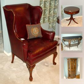 MaxSold Auction: This online auction features furniture such as leather sofa, wooden dining table, French Provincial style chairs, and king-sized bed, electronics such as LG monitor and Samsung TV, crystal, glassware, kitchenware, books, home decor and much more!