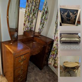 MaxSold Auction: This online auction features pictures, chesterfield, Kitchen table and chair set, Fridge, Stove, Vintage Dressers, rug and much more!