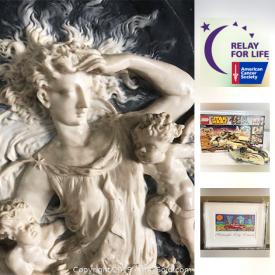 MaxSold Auction: This online auction features paintings, Disney lithographed prints, collectibles, various gift cards/certificates, figurines/decor, gel fuel fireplace, golf clubs, vintage glassware, and much more!