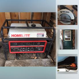 MaxSold Auction: This online auction features Circular Saw, Belt Sander, Chain Saw, Generator, Trolling Motor, Table Saw, Air Conditioner, Computer Monitor, Acoustic Guitar and much more!