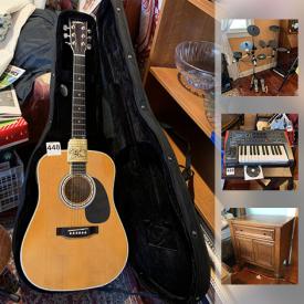 MaxSold Auction: This online auction features Wooden China Cabinet, Two Tier Wooden Table, Nintendo Wii Fit Plus Game, Medeli Electric Drum Set, Omega Refractor Telescope, Vintage Wooden Secretary, Lenox serving bowl, Limoges bowls, Martin Backpacker Travel Guitar, Violin, Metal Patio Table, Mesh Chairs and much more!