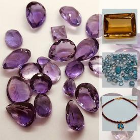 MaxSold Auction: This online auction features Natural Golden Citrine tcw 15.8ct, Hand Carved Moonstone Moon Faces tcw 28.06ct, Rubelite Tourmaline tcw 1.53ct, Silver Rings, Tennis Bracelet with Diamond Chips, Drop Earrings with Natural Peridots, Brazilian Aquamarine tcw 0.78ct and much more!