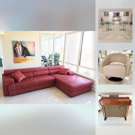 MaxSold Auction: This online auction features Acrylic paintings, slate tables, leather sectional and much more!