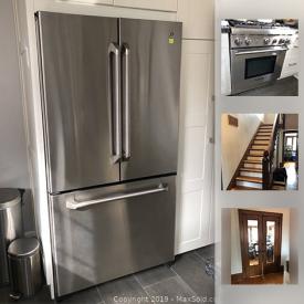 MaxSold Auction:  This online auction features appliances, kitchen cabinets, painted door, Restoration Hardware Ceiling Fixture, Vintage Copper Gutters And Downspouts and much more.