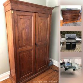 MaxSold Auction: This online auction features furniture, antique items, power tools, appliances, sporting goods, jewelry, sterling silver, clothing, dinnerware and much more.