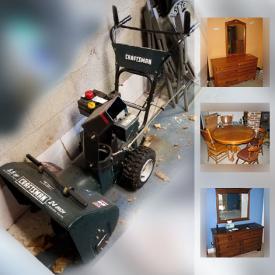 MaxSold Auction: This online auction features Broyhill Dresser, Rug, Pennsylvania House Dresser, Vintage Hoosier Cabinet, Pedestal Dining Table, Vintage Royal Typewriter, Marble Top Side Table, Office Chair, Knee Hole Desk, Snowblower, Crocks and much more!