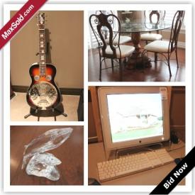 MaxSold Auction: If you're a music maker this is a fun auction to have a look through! A Gibson Lap Steel Guitar sold for over $500, a first for MaxSold this auction also features a few more guitars, both acoustic and electric. Once you record your music you can use the Mac computer or Ipad to edit and upload you work!