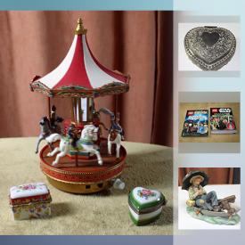 MaxSold Auction: This online auction features glass decor, figurines, watches, jewelry, trading cards, books, candle sticks, flower pots, glassware, board games, holiday decor and much more!