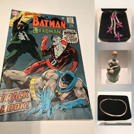 MaxSold Auction: This online auction features DC Comic Batman 79, Swarovski Crystal Brooch, Soapstone Carving, Sterling Pendant, Blown Glass Bowl, Sherman Earrings, Monique Lhuillier Royal Doulton Crystal Vase, Royal Doulton Figurine and much more!