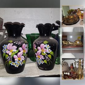 MaxSold Auction: This online auction features vases, Vintage wine decanters, shot glasses, coloured glass bottles, statues, mini lanterns, tea pots, bull artwork and much more!