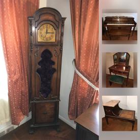 MaxSold Auction: This online auction features rugs, mirrors, jewelry, grandfather clock, books, computers, statues, figurines, records, weights, lawn mower, electronics, holiday decor, phone system, wall art and much more!