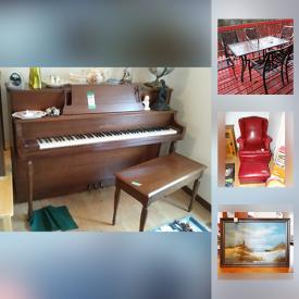 MaxSold Auction: This online auction features wall art, shelving, tea cups, piano, jewelry, holiday decor, outdoor furniture, vacuum, books, DVDs, pressure washer, bicycle, toys and much more!