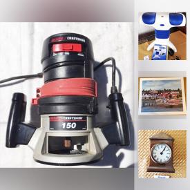 MaxSold Auction: This online auction features a massager, speakers, textbooks, CD's, dolls, glassware, clocks, TV, DVDs, power tools, Christmas lights, phone system, power washers, wall art and much more!