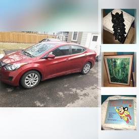 MaxSold Auction: This online auction features wall art, 2013 Hyundai Elantra, tools, record, buttons, mannequin, metal spoons, door knocker and much more!