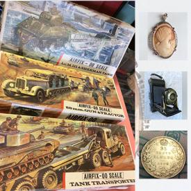 MaxSold Auction: This online auction features collectible OPC baseball and hockey cards, porcelain figurines, binoculars, artwork, vintage comics, model airplanes, antique folding camera and much more!