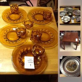 MaxSold Auction: This online auction features Antique furniture, vintage pottery, depression glass, Stangl, Pyrex and Glasbake and much more!