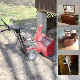 MaxSold Auction: This online auction features tools, vacuum, wall art, books, Christmas tree, bicycle, mirrors, linens, tools, garden tools, ladders, crystal, glassware, pottery and much more!