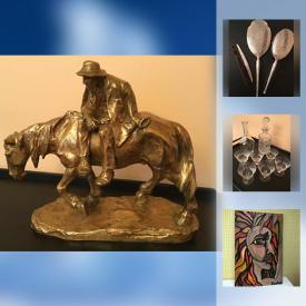 MaxSold Auction: This online auction features Hans Muller Sculpture, Art, Ladies Hats, Camcorder , Kitchenware, Jewelry, Golf Clubs, Silver Plate, Crystal , Royal Doulton Dinnerware , Digital Frame and much more!