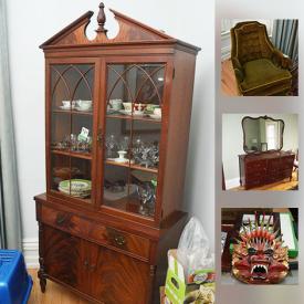 MaxSold Auction: This online auction features a Toshiba DVD player, vintage Singer sewing machine, shredder and printer, China cabinet, patio furniture, table top BBQ, exercise bike and much more!