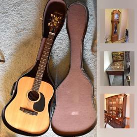 MaxSold Auction: This online auction features teapots, exercise bike, beds, records, cassette tapes, TV, holiday decor, guitar, camera, saxophone, books, glassware, pinball machine, keyboard and much more!