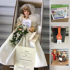 MaxSold Auction: This online auction features Lady Diana designed by Mascot Character products doll, Viewmaster, Bio Bubble Animal Habitant, Brother ES2000t Sewing Machine, Planet Space Case 1, Old Country Roses Santas Surprise, Pinwheel Candle Holders, Royal Doulton figurines, Beats Studio Headset, Easy Scanner, Extreme Flyers Micro Done, E T The Extra Terrestrial Med Lab Play set, Trisha Romance Dolls, Star Wars cups, Mayor Rob Ford Bobble head, and much more!