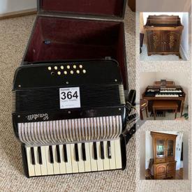 MaxSold Auction: This online auction features display cabinets, patio furniture, accordion, books, organ, records, lamps, wall art, mirrors, rugs, vintage dolls and much more!