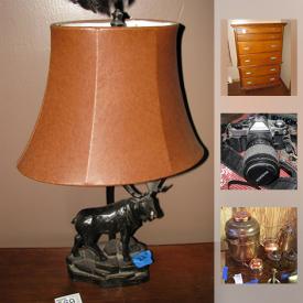 MaxSold Auction: This online auction features Home Decor, lamps tables, Patio furniture, Dressers, Yard Care Tools, Luggage, Smoker, Collectibles and much more!