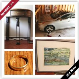 MaxSold Auction: Cars always are a success in the auction biz! This Waterloo estate sale had a Hyundai Sonata which sold for over $11,000, not to shabby! Also included in this auction is watches, rugs and other household items.