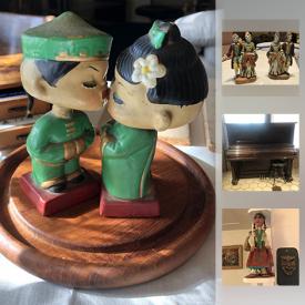 MaxSold Auction: This online auction features Glass Decanters, Asian Collectibles, Pewter Collectibles, Brass Collectibles, Asian Plates, Tea set, Wooden Collectibles, Mexican Marionettes, and much more!