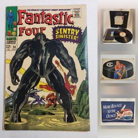 MaxSold Auction: This online auction features collectibles including Led Zeppelin Song Remains The Same Double Lp Record Set, 1962-63 Parkhurst Boom Boom Geoffrion Hockey Card, 1967 Marvel Comics Fantastic Four issue 64, Monty Python Comedy Record, EFE Bedford Coach Die Cast Bus, Royal Canadian Mint Coin Medallion Winnipeg Ottawa, Chicago Lp Record, 1960 Peanuts Comic no 4 Dell Charlie Brown, Pepsi Cola Metal Sign and much more!