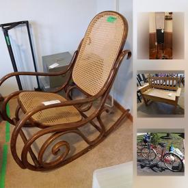 MaxSold Auction: This online auction features Janet Keirstead Prints, Hummels, Blue Mountain Pottery, Vintage Rattan Bentwood Rocker, Ben Babelowsky tall ships prints, Pathfinder Bicycle, Craftsman Buffer Polisher, Wood Benches, Vilas Dresser, Clocks, Thermometer, Gazebo, Wooden Bench and much more!