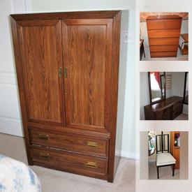 MaxSold Auction: This online auction features furniture such as teak veneer hutch and buffet, teak dining chairs, IKEA shelving, and mahogany table, electronics such as 24” Hannspree TV, BenQ digital projector, and Commodore 64 system, art such as Ben Babelowsky signed prints, framed lithograph, and framed coloured pencil art, collectibles such as Royal Doulton, Belleek, and Royal Albert, small kitchen appliances, storage, stemware, glassware, kitchenware, DVDs, CDs, camping gear, Raleigh bicycle, wooden rocking horse, bookcases, books, area rugs, and much more!