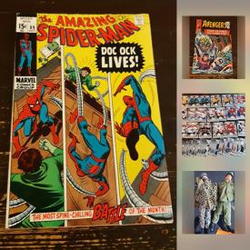 MaxSold Auction: This online auction features vintage comics such as The Amazing Spider-man, Avengers, Captain America, Daredevil, and Marvel, collectible hockey cards, original G.I. Joes and much more!