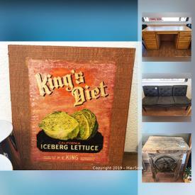 MaxSold Auction: This online auction features offcie furniture: desks, chairs, filing cabinets. Vintage decor, and much more!