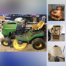 MaxSold Auction: This online auction features a lawn mower, holiday decor, wall art, doll furniture, sewing machine, vintage dolls, books, garden decor, shelving, and much more!