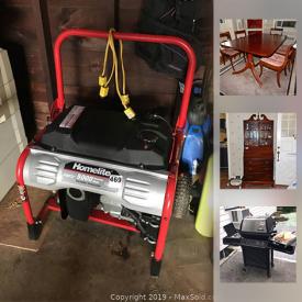 MaxSold Auction: This online auction features vacuums, shelving, computers, wall art, china, glassware, costume jewelry, rugs, holiday decor, mirrors, entertainment centers, lamps, radios, vases, tools, photo equipment, office supplies, and much more!