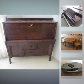 MaxSold Auction: This online auction features Dining Set, Gibbard Table, Sculptures, Sony Turntable, Original Framed Art, Purses, Antique Secretary, Sony Flat Screen, Original Framed Art and much more!