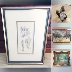 MaxSold Auction: This online auction features several pieces of vintage and antique art in oil, sketch, watercolour, figurines and much more!