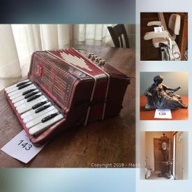 MaxSold Auction: This online auction features Antique Sofa, Hall Tree, Stairlift, Quilt Frame, 1970's Bowling Ephemera, Accordion, Vintage Newspapers, Kids Books , Lamps, Ladies Hats, Antique Tinney Bros Buggy , Antique Buggy Shafts and Yoke , Vintage Cameras, Inkwells, Home Decor and much more!