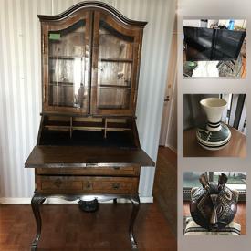 MaxSold Auction: This online auction features collectibles such as silver plate items, Regency bone china, and Mikasa, appliances such as Kenmore refrigerator, and Whirlpool stackable washer and dryer, furniture such as secretary desk, and vintage ottoman, Bushnell binoculars, art books, costume jewelry, carved statuettes, pottery, glassware and much more!