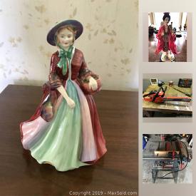 MaxSold Auction: This online auction features a toaster oven, decorative plates, lamps, figurines, wheelchair, fireplace screen, golf clubs, planters, wall art, chainsaw, jackets and much more!