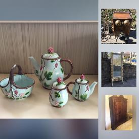 MaxSold Auction: This online auction features Antique Children's Art, Antique Cutlery Holders, Brass chandelier, Antique phone, Antique full length mirror, Hand painted bird tole, Bronze Crystal Chandelier, Antique Dark Wood Amoire, Majolica Tea Set, Noritake Set Of China, and much more!