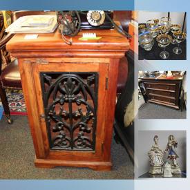 MaxSold Auction: This online auction features vintage toys, records, books, toy vehicles, wall art, glassware, jewelry, figurines, tea sets, lamps, china, and much more!