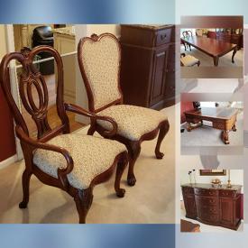 MaxSold Auction: This online auction features Thomasville Dining Room chairs, Thomasville Dining Room Table, Stanley Office Desk , Ethan Allen Wall Unit, Thomasville Sideboard, Class Top Coffee table, Cornilleau Indoor/Outdoor Ping Pong Table and much more!