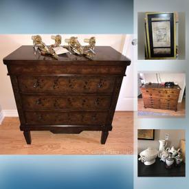 MaxSold Auction: This online auction features glassware, TV, lamps, outdoor furniture, printer, books, DVDs, VHS tapes, wall art, model airplanes, pottery, and much more!