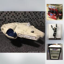 MaxSold Auction: This online auction features toys, figurines, trading cards, Blu Ray player, blankets, jackets, puzzles, mirrors, lighting, bicycles, license plates and much more!