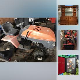 MaxSold Auction: This online auction features FURNITURE: ART DECO CABINET, MId Century buffet, Bedframes - Pine cannonball, queen sleigh; kids armoire and dresser. YARD AND GARDEN: Toro snow blower, REEL MOWER. EXERCISE EQUIPMENT: Wavemaster training bag. Sporting Goods: Left-handed golf clubs; Cross country skis. RECREATIONAL: Air Hockey table, compact pool table. FOR KIDS: Playmobil sets, Mega Blocks, Legos, Razor scooter and more! COLLECTIBLE: Vintage cars and trucks; PLATES - ELVIS and Bradford exchange; mini metal collectibles; comic books; Star Wars; Coins - proof sets and much more!