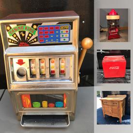 MaxSold Auction: This online auction features Antique Delft Plates Boch Freres Belgium, Vintage Coke Cooler, Silver And Gold Plated Commemorative Coins, Antique Washstand, Vintage Slot Machine By Waco 1970s, Vintage Tonka Tow Truck, Star Wars Collectables, and much more!