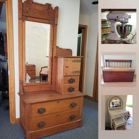 MaxSold Auction: This online auction features fireplace tools, TV, outdoor furniture, kitchen appliances, tools, garden supplies, shelving, records, exercise equipment, coin sets, wall art, golf clubs and much more!